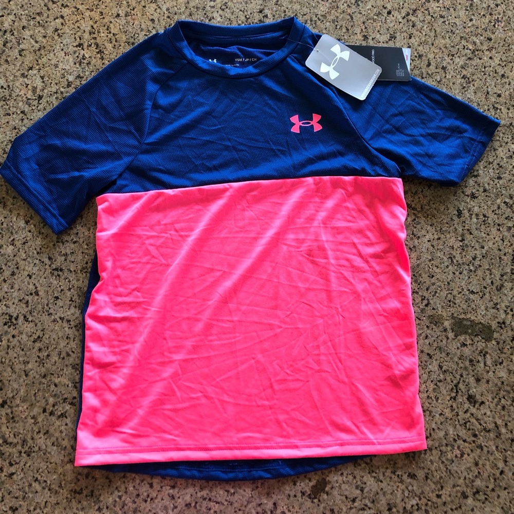 Under Armour- Pink and blue shirt- Size S